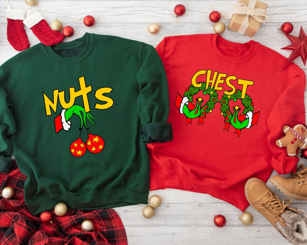 Chest Nuts Couples Sweatshirts Set