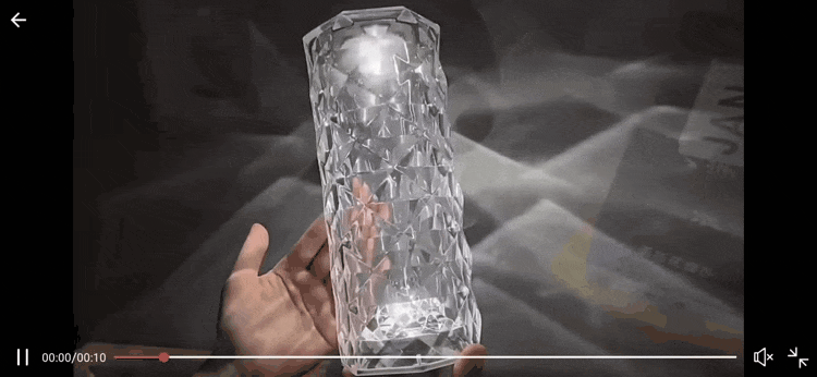 Rechargeable Crystal Table Lamp with Touch Control