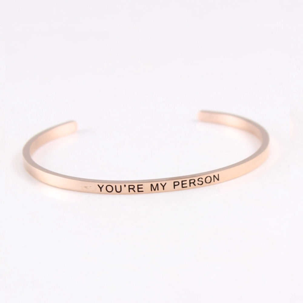 You Are My Person Cuff Bracelet