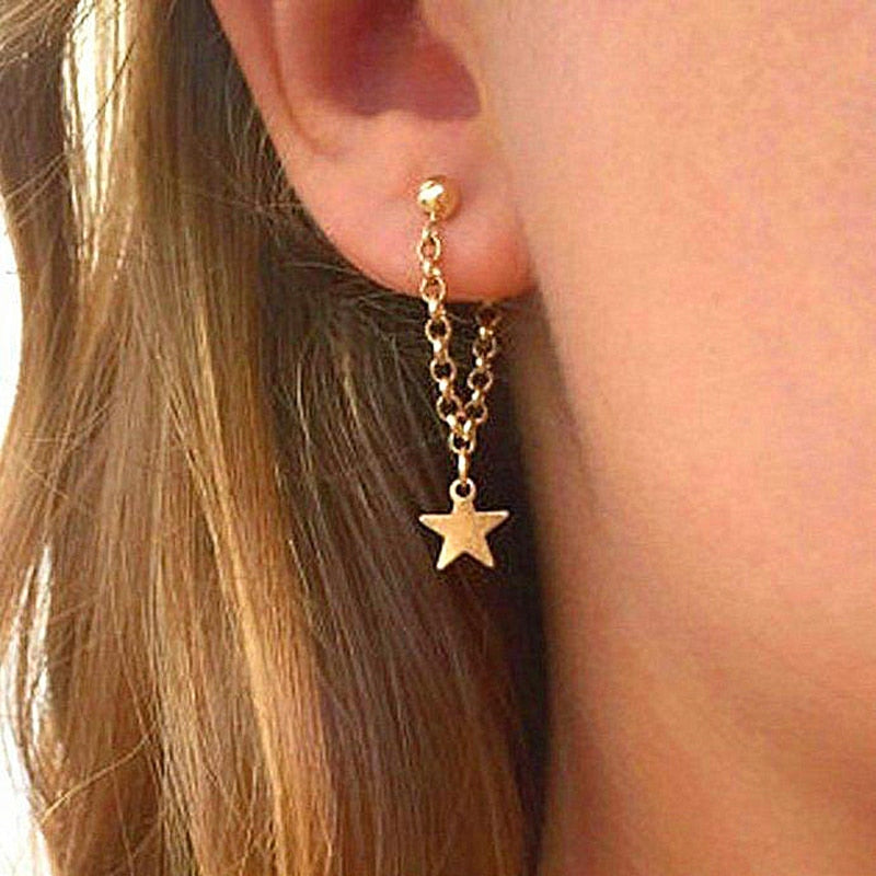 Star Chain Earrings